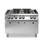 Gas range pressed worktop 6 burners